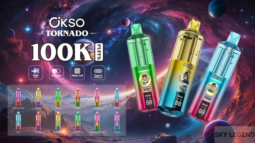OKSO-TORNADO-100000-PUFF wholesale disposable vapes with flavor switching