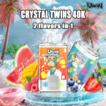 UWIN-CRYSTAL-TWINS-40000-PUFF wholesale disposable vape with flavor switching and Cheap dual-flavor disposable vape