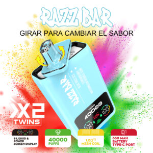RAZZ-BAR-TWINS-40000-PUFF wholesale disposable vapes with flavor switching and rechargeable disposable vape