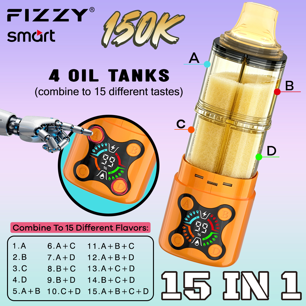 Fizzy Smart 150K Disposable Vape Main Body Front wholesale disposable vapes front view
