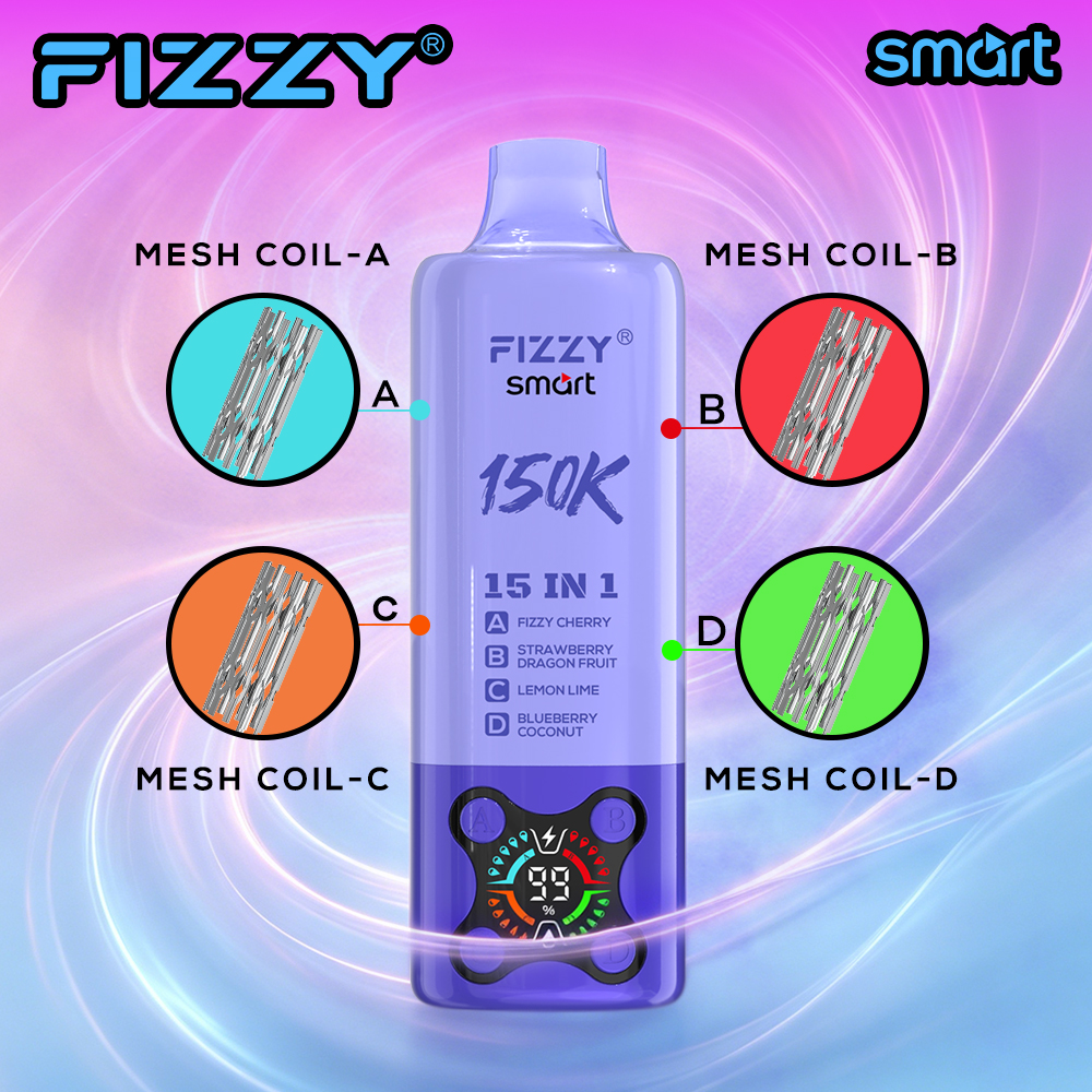 Fizzy Smart 150K Disposable Vape Main Body front2 wholesale disposable vape