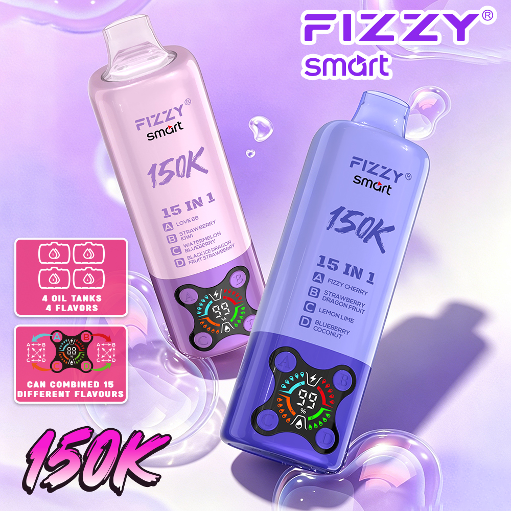 Fizzy Smart 150K Disposable Vape Main Body Package wholesale disposable vapes retail package
