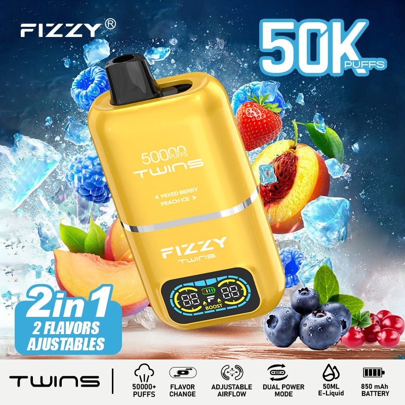 Fizzy Twins 50K Disposable Vape Main Body flavor1 wholesale disposable vape