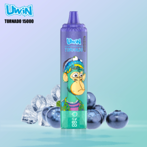 UWIN Tornado 15000 Blueberry On Ice Front high-capacity disposable vape