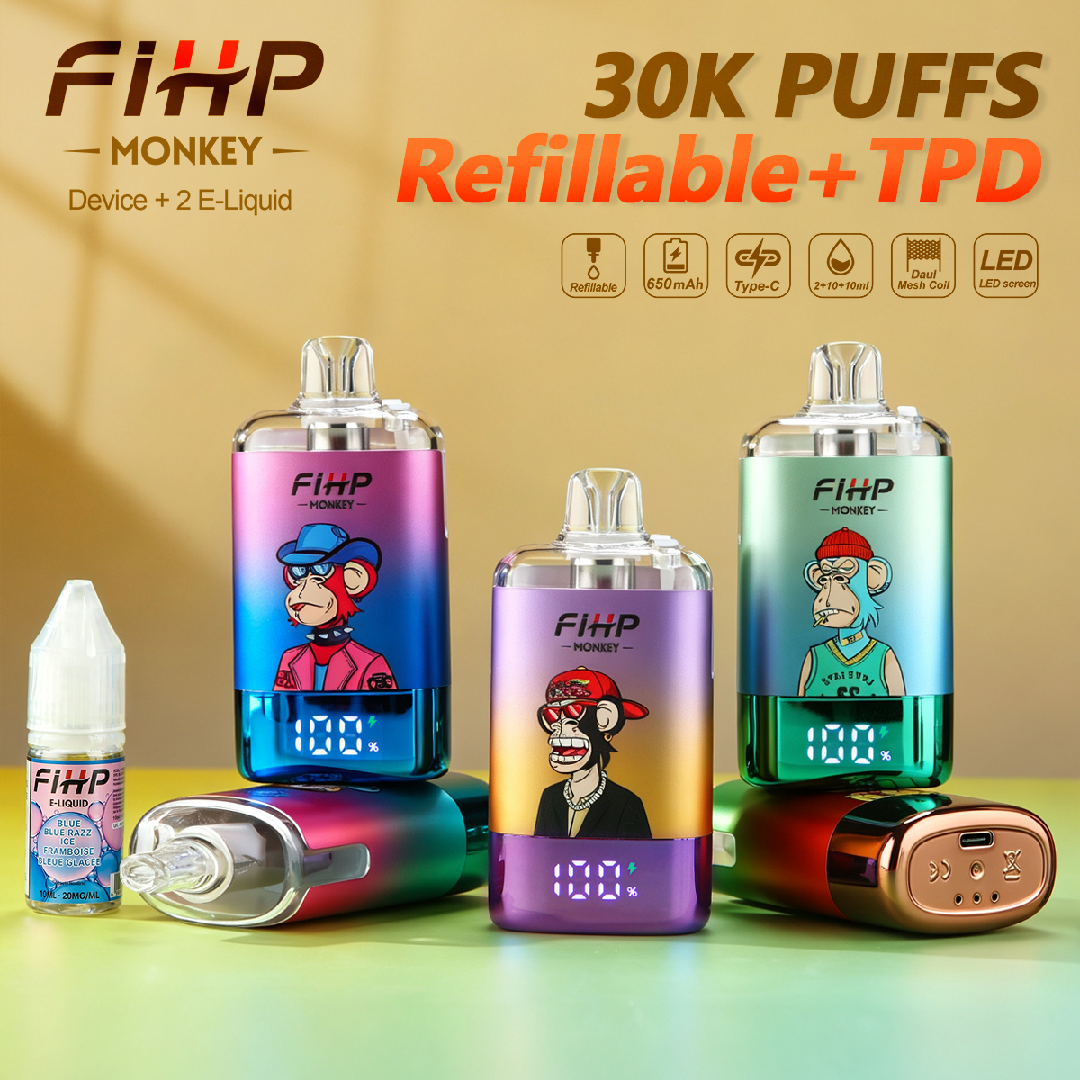Fihp 30k Flavours 001 wholesale disposable vape